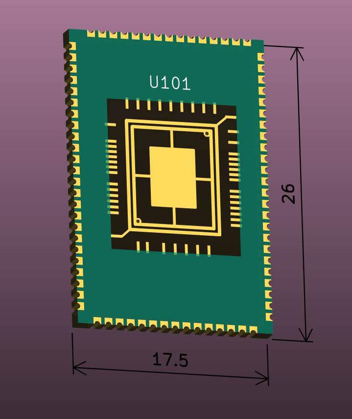 Castellated edge COB package design